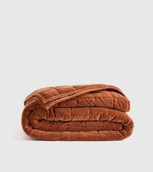 Quince Cotton Velvet Quilt in Terracotta KING / cal. King new no tags fast to sh